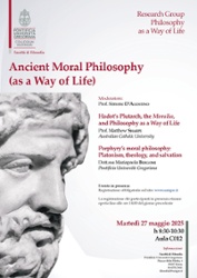 Ancient Moral Philosophy (as a Way of Life)